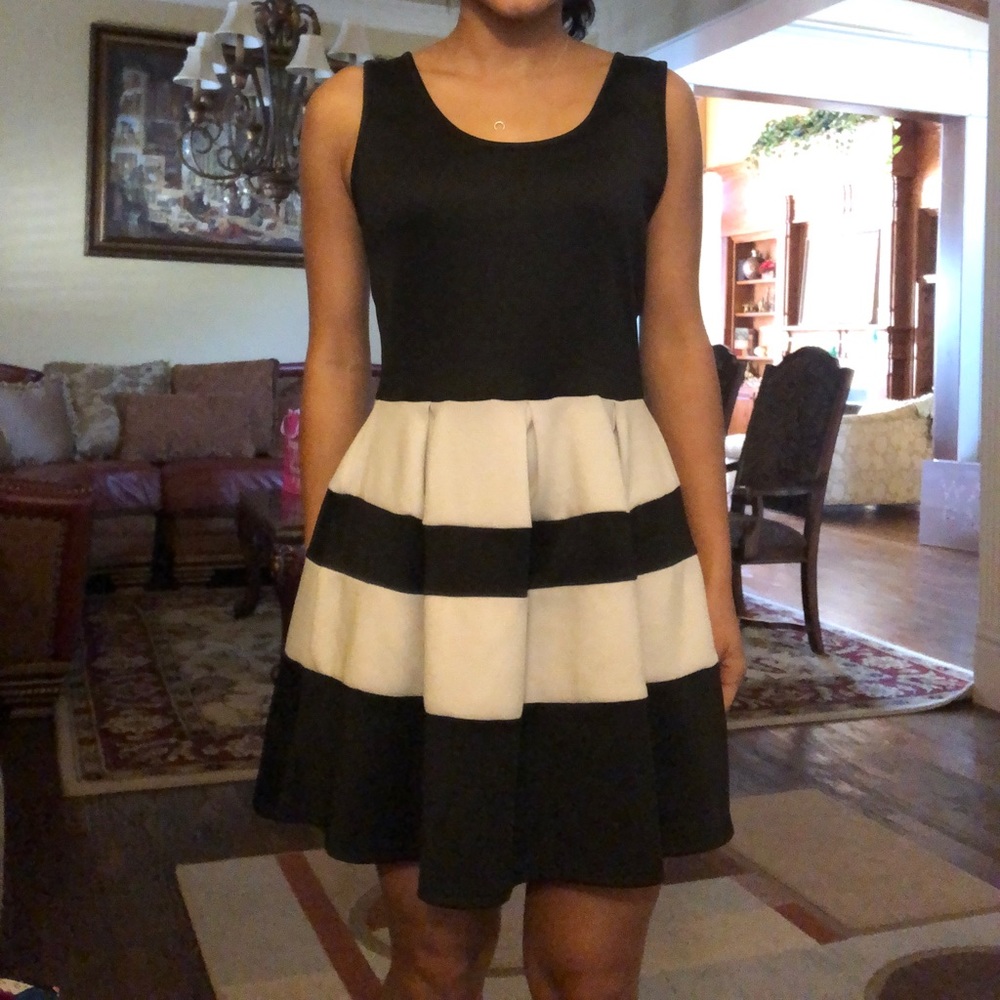 Formal Black and White Dress